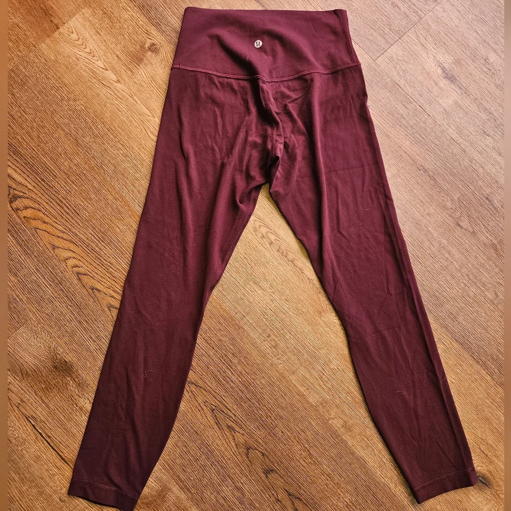 Lululemon Align Pant 25" Red Merlot Leggings - Picture 3 of 5